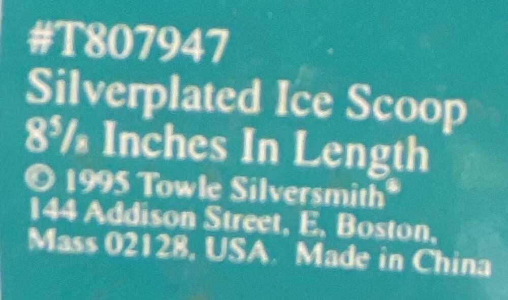 Vintage, Towle Silver Plated Ice Scoop, New in Box, Bar Cart Gift - Picture 7 of 7